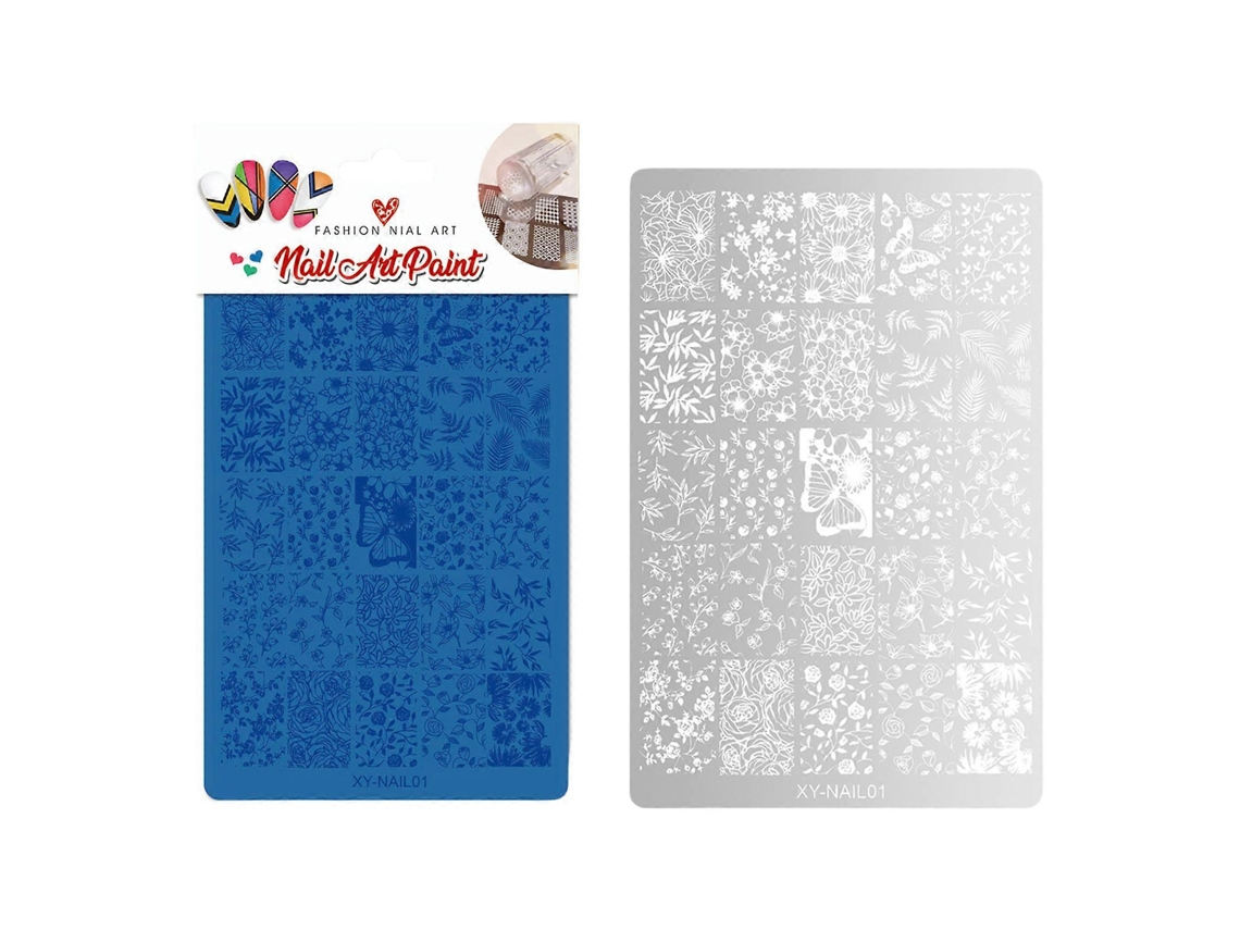 Diseños para estampar uñas, flores, placas para estampar uñas, imágenes para manicura, plantillas, plantilla de mariposa para fiestas Hengrongshen