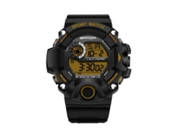 Reloj Electrónico Digital Sanda Multifuncional Impermeable Pulsera Oro Negro