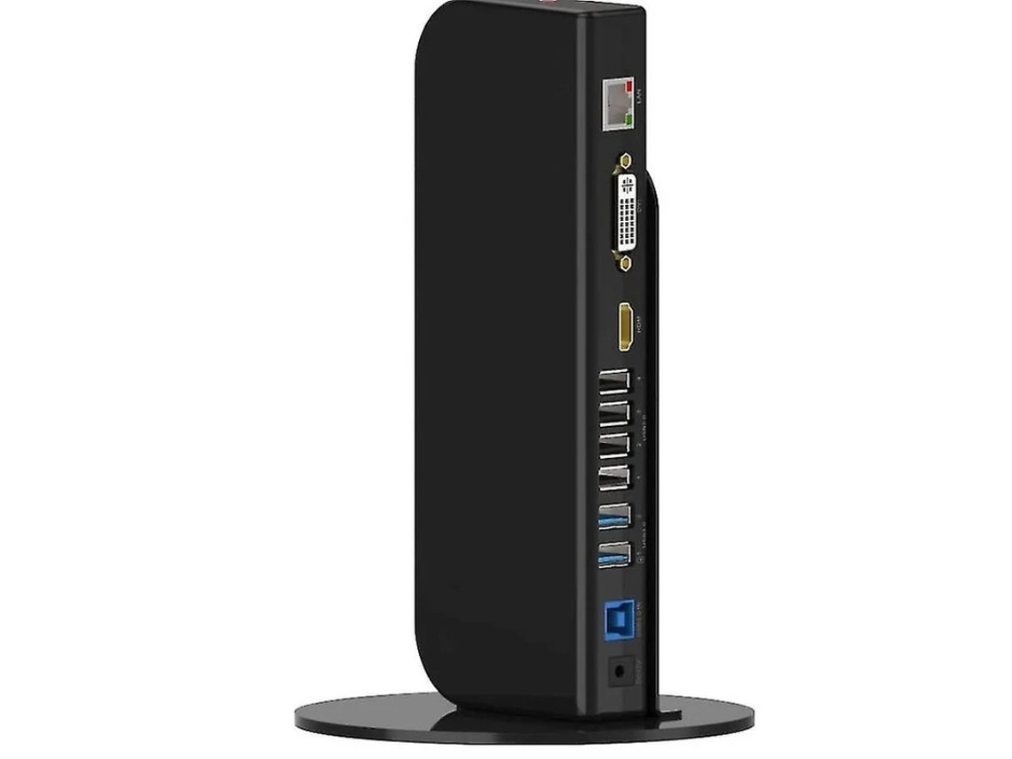 Estación de acoplamiento USB 3.0 con dos monitores, HDMI, DVI/VGA, Gigabit Ethernet, 6 puertos USB, audio, para portátiles, ultrabooks y PC Bestvite