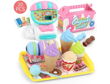 Mini Supermercado Electrónico Simulado, Caja Registradora, Juego de Juguete de Frutas Y Verduras Postre