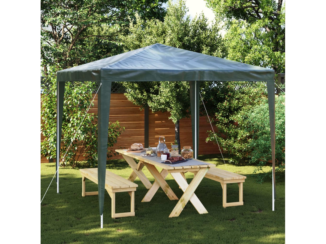 Carpa para fiestas 2,5 x 2,5 m 90 g/m² verde Dkd Home Decor
