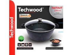 Pan Ø24cm de acero inoxidable con tapa de vidrio Ménage Techwood