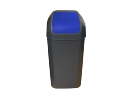 Cubo/Papelera WELLHOME con Tapa Basculante de 15L, Azul