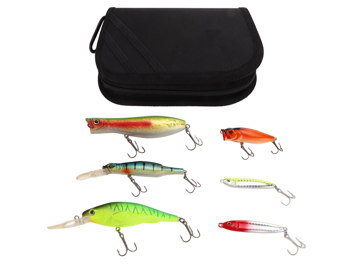 2026rebe-kit De Lures Y Cebos De Pesca Plásticos Con Bolsa De Almacenamiento Para Agua Dulce Y Salada