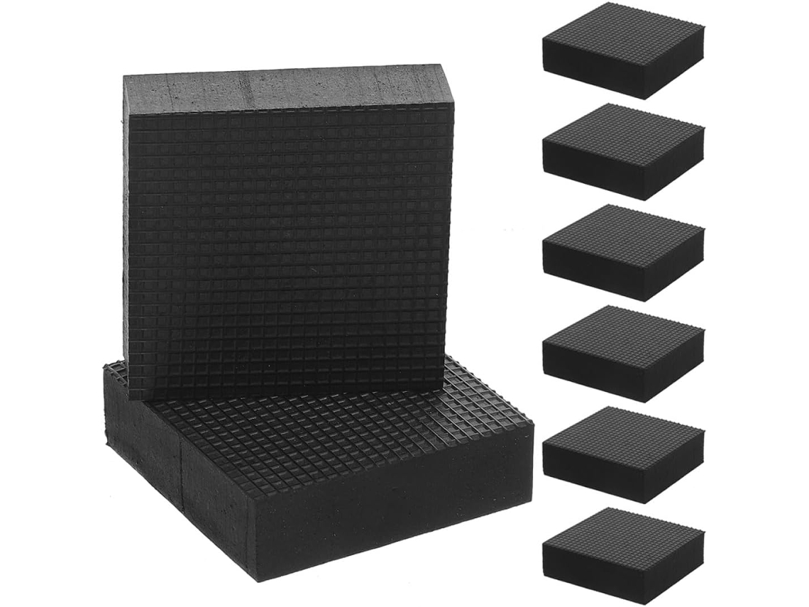 8 Almohadillas Elevadoras De Goma De 50x50x20 Mm, Juego De Cuadrados Mm, Antideslizantes