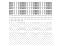 Yncm2026-100 Piezas De Soporte Led De 0.3 Pulgadas Plástico Cromado Base Estable Para Indicador Diy