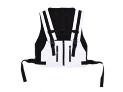 Jinwei-chaleco Reflectivo Impermeable Con Bolsillo Cremallera Para Senderismo Running Ciclismo Alta Visibilidad Blanco