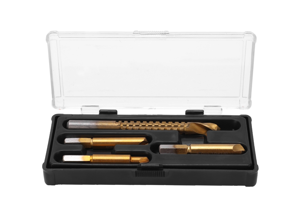 Kit Extractor De Tornillos Rotos Con Broca De Sierra Y Mango Redondo De Acero De Alta Velocidad.