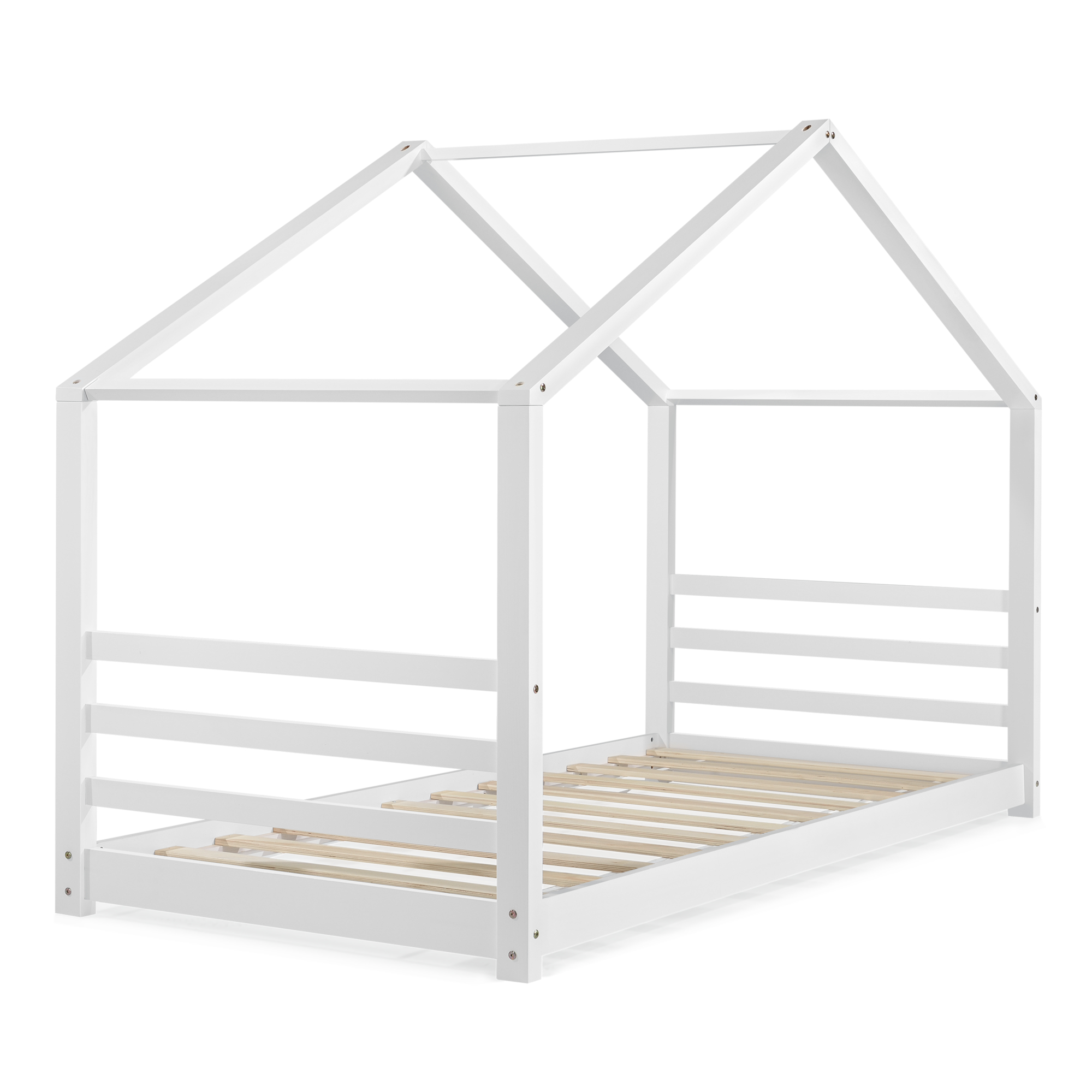 Estructura de Cama Infantil [EN.CASA] (Blanco - Madera - 90x200 cm)