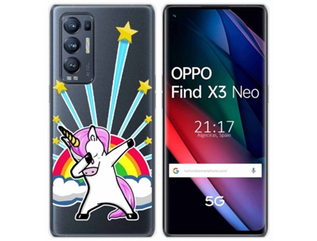 Carcasa Oppo Find X3 Neo TUMUNDOSMARTPHONE Dibujos Transparente