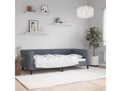 Sofá Cama Terciopelo Gris Oscuro 90x190 Cm