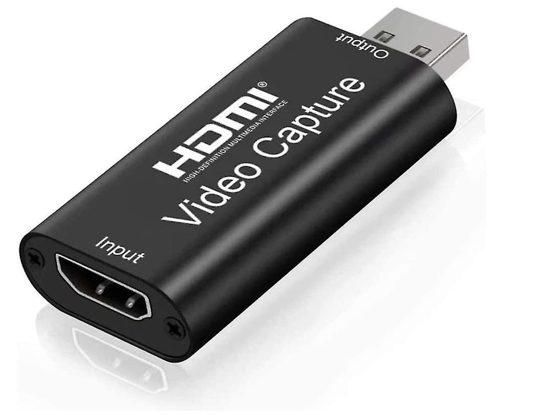 Tarjeta de captura de audio y video HDMI a USB 1080P portátil, Plug and Play para grabación y transmisión de video en vivo, color negro Yizhood