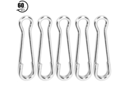 20 Unidades/bolsa De Clips De Pesca De Acero Inoxidable, Número 6, Accesorios De Pesca