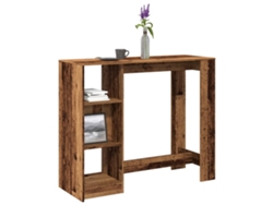 Mesa de bar  Mesa alta con estantes derivados de madera madera vieja Wsd573811 Lovely Home