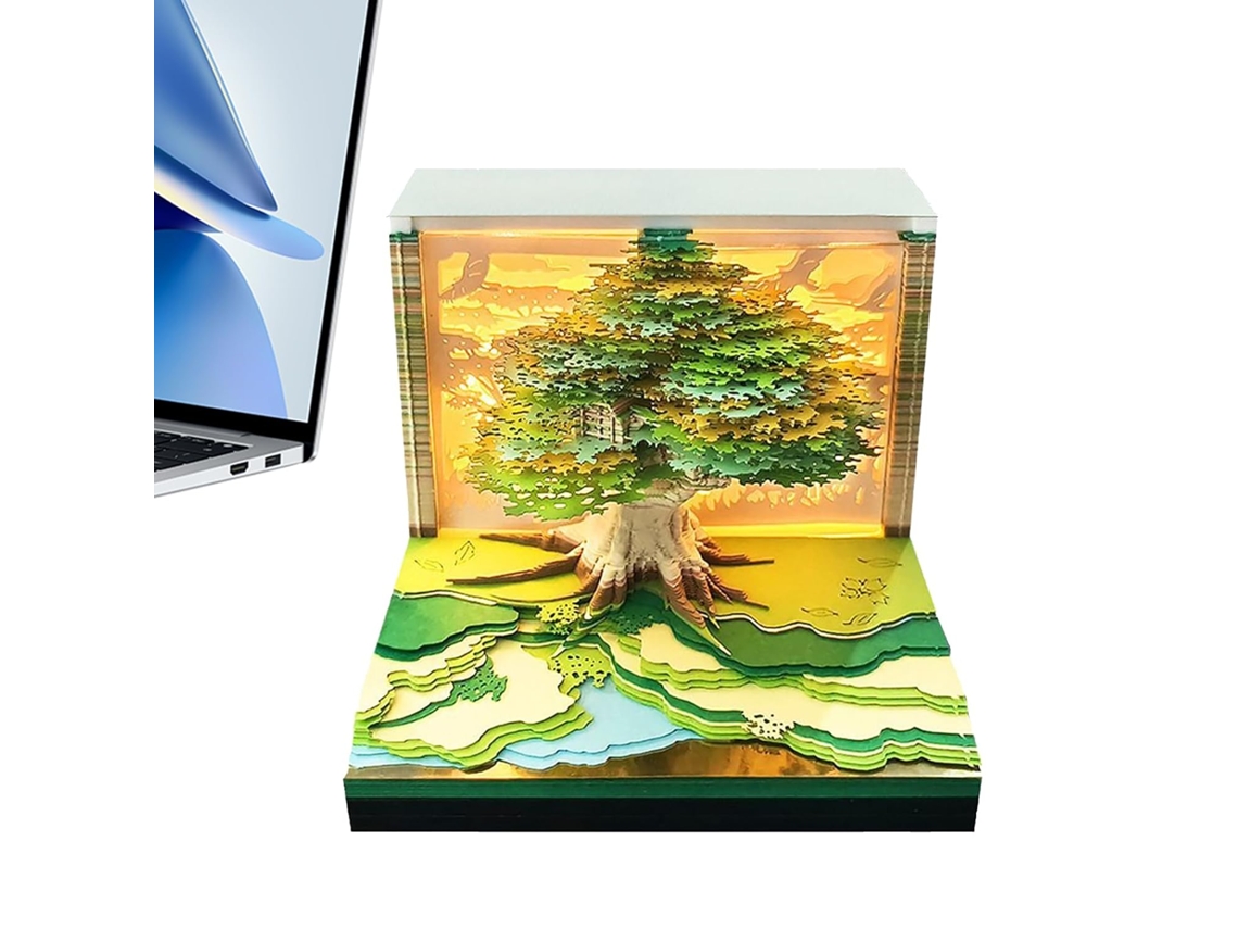 Cuaderno 3D con calendario para 2026, cuaderno adhesivo artístico 3D, cuaderno esculpido con forma Vayotoy