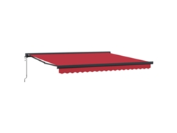 Maison Exclusive - Toldo Retráctil Rojo 400 X 300 X 165 Cm Tela Y Metal