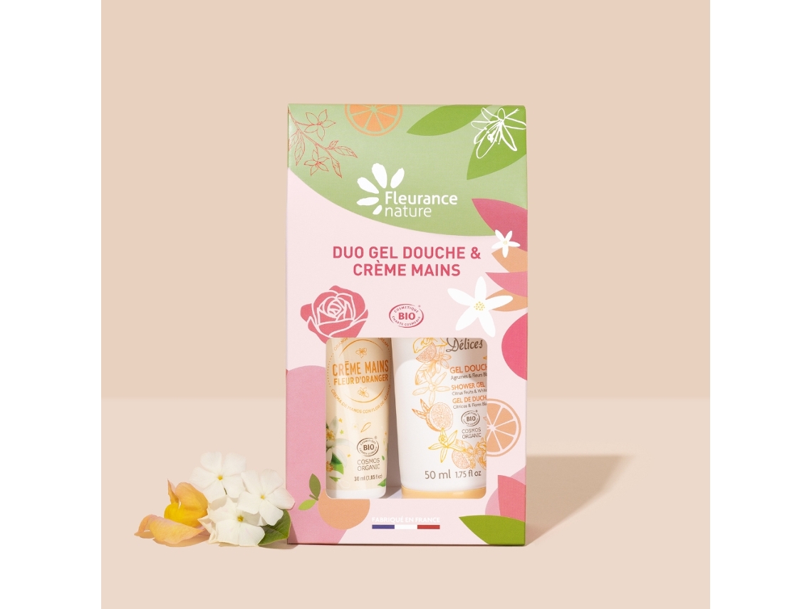 Gel de ducha cítrico + crema de manos de flor de naranjo (dúo)