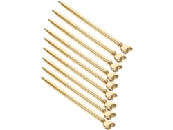 Juego De 9 Bolígrafos Retráctiles De Metal Dorado Con Forma De Corazón.