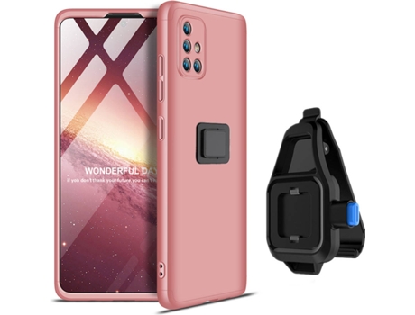 Funda Samsung A71 Slim Armor 360º con Soporte para la Cintura Rosa