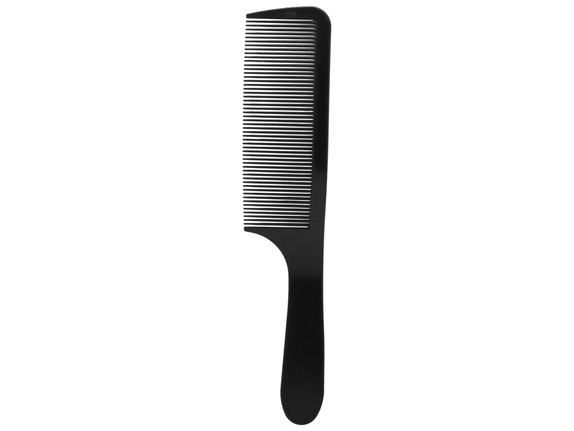 Peine De Plástico Para Peinar Y Cortar Cabello, Dientes Finos, Curvo, Desenredador, Para Salón Y Hogar, Negro