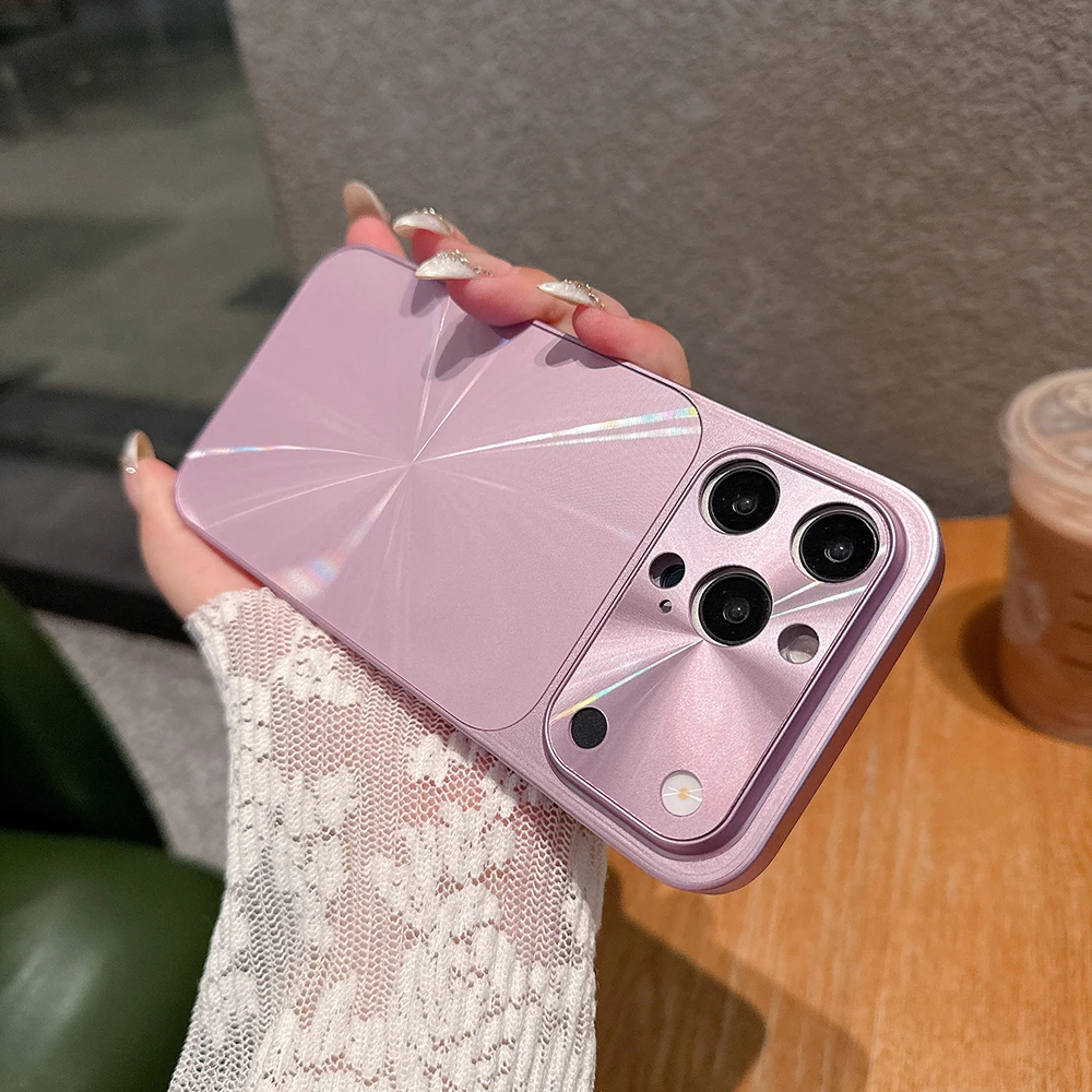 (iphone 14 Pro Morado Claro) Funda Magnética Magsafe Para Teléfono, Cubierta Trasera A Prueba De Golpes Con Ventana Grande Y Colorida