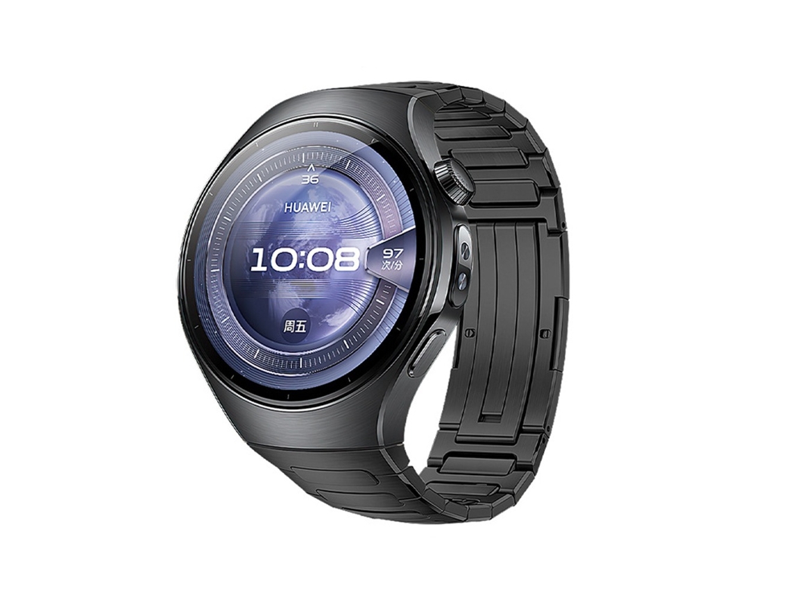 Correa de titanio para Huawei Watch5, correa de metal plegable, 1 pieza, color negro