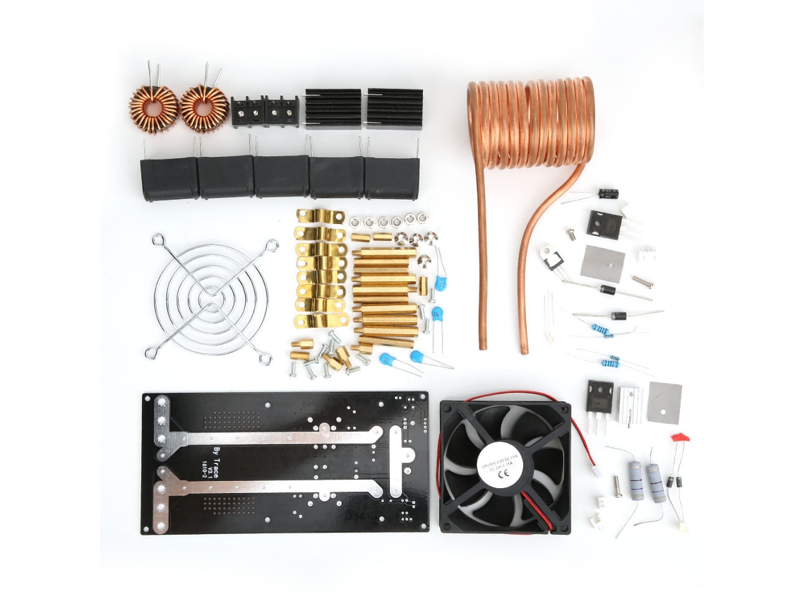 Módulo de calentamiento por inducción de 1000 W, 12", 36 V, 20 A con enfriador.