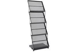 Revistero plegable de 4 niveles, color negro.