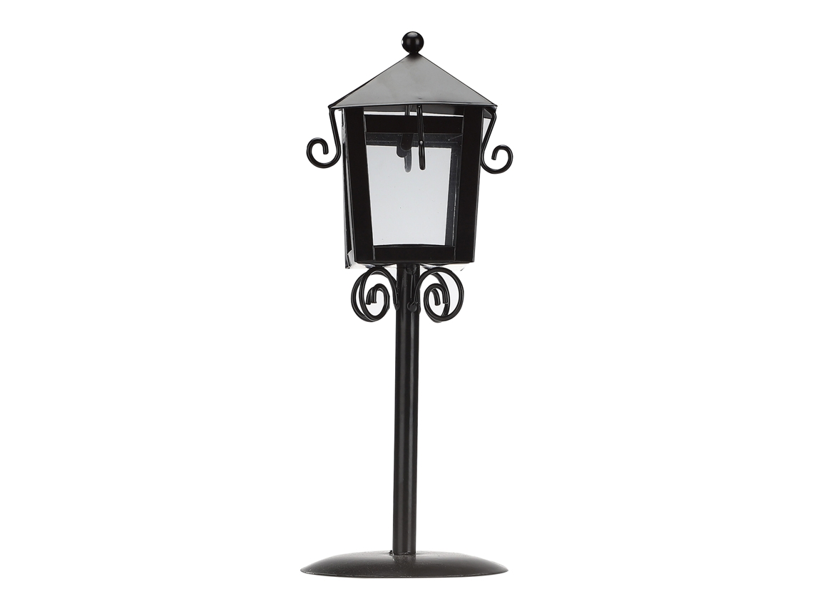 Farola vintage con candelabro negro