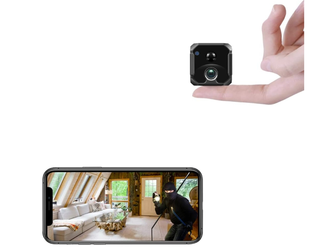 BISBISOUS Hidvcam 4K Mini cámara inalámbrica pequeña adecuada para seguridad interior del hogar con visión nocturna negra detección de movimiento