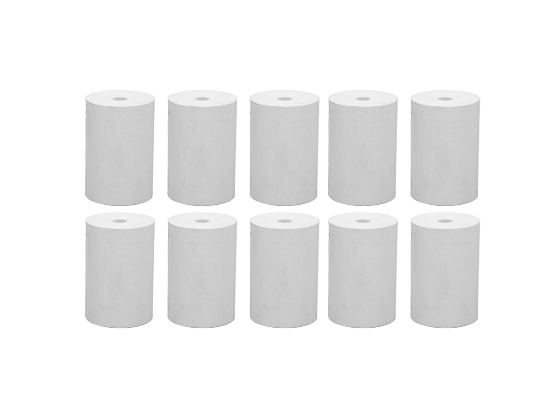 10 Rollos Papel Térmico 80mm Para Recibos Liso Polvo Ligero Núcleo Pequeño Reemplazo