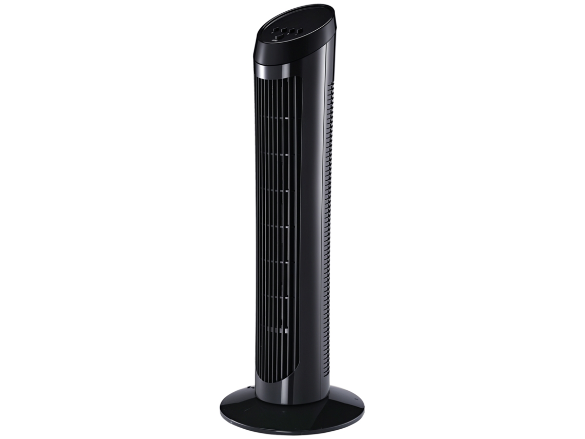 Ventilador De Pedestal, 45w, Silencioso, 3 Velocidades, Oscilación 70°, Abs, Ø27x75 Cm, Negro