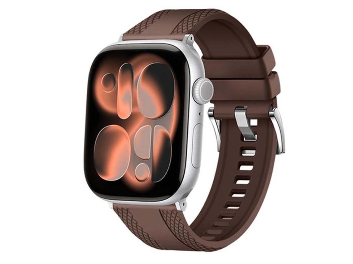 Correa para Apple Watch de 42/41/40/38 mm - Caucho de fluorocarbono con textura de diamante en ambos lados