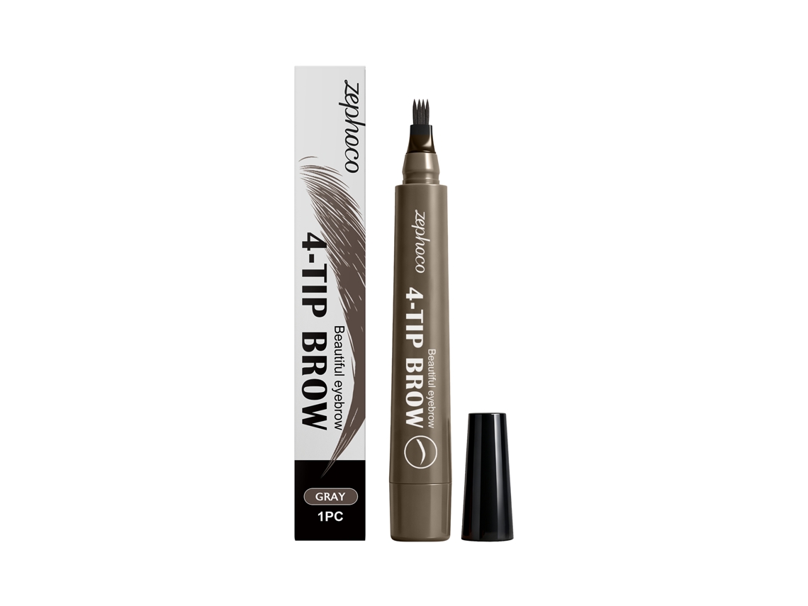 Lápiz de cejas gris resistente al agua de 4 tiras