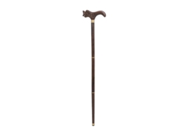 Bastón de madera de wengué, plegable, robusto y ergonómico, con 3 secciones, ideal para personas mayores.