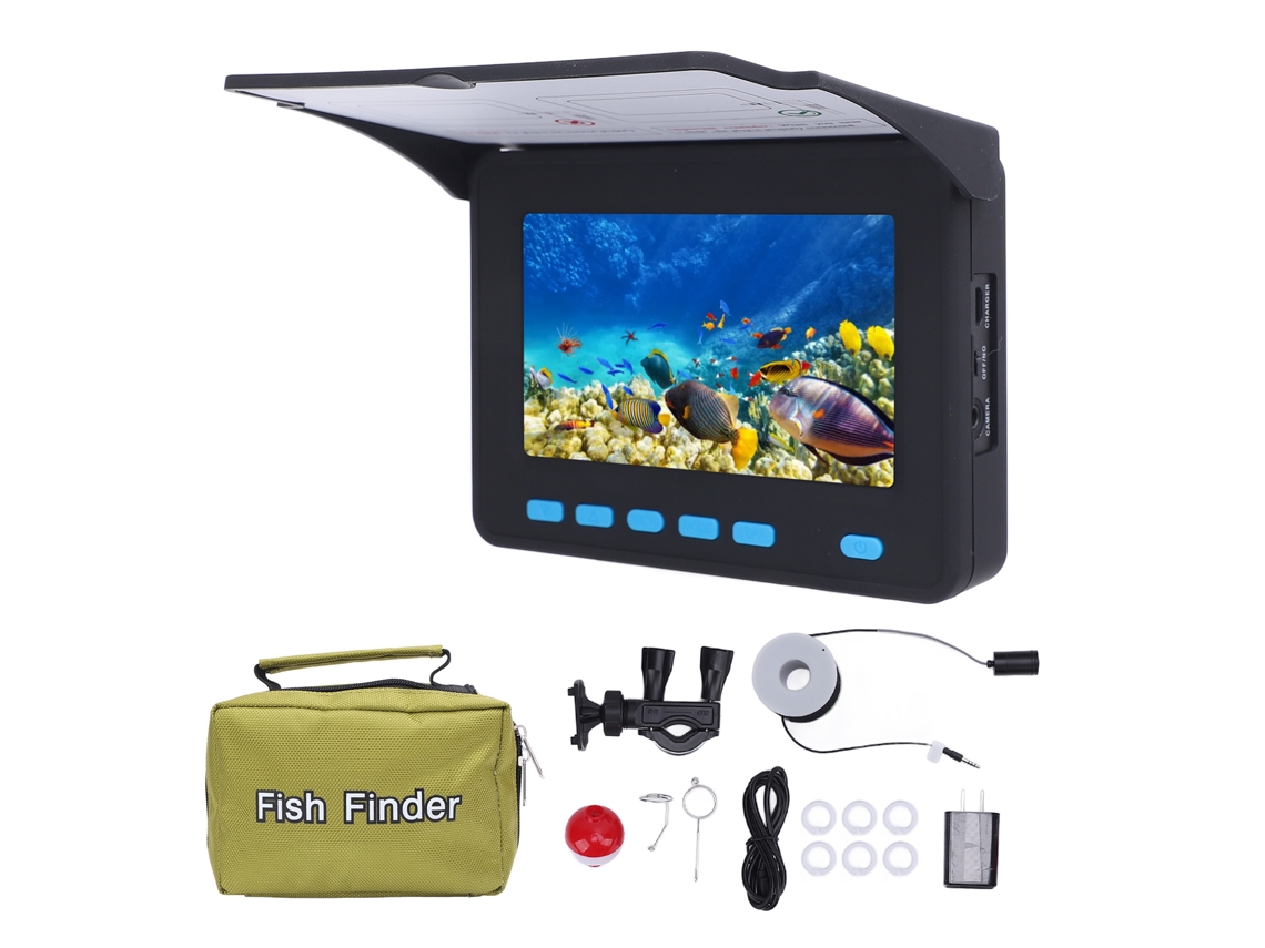 Cámara de pesca submarina de 1200 TVL con pantalla HD de 4,3 pulgadas