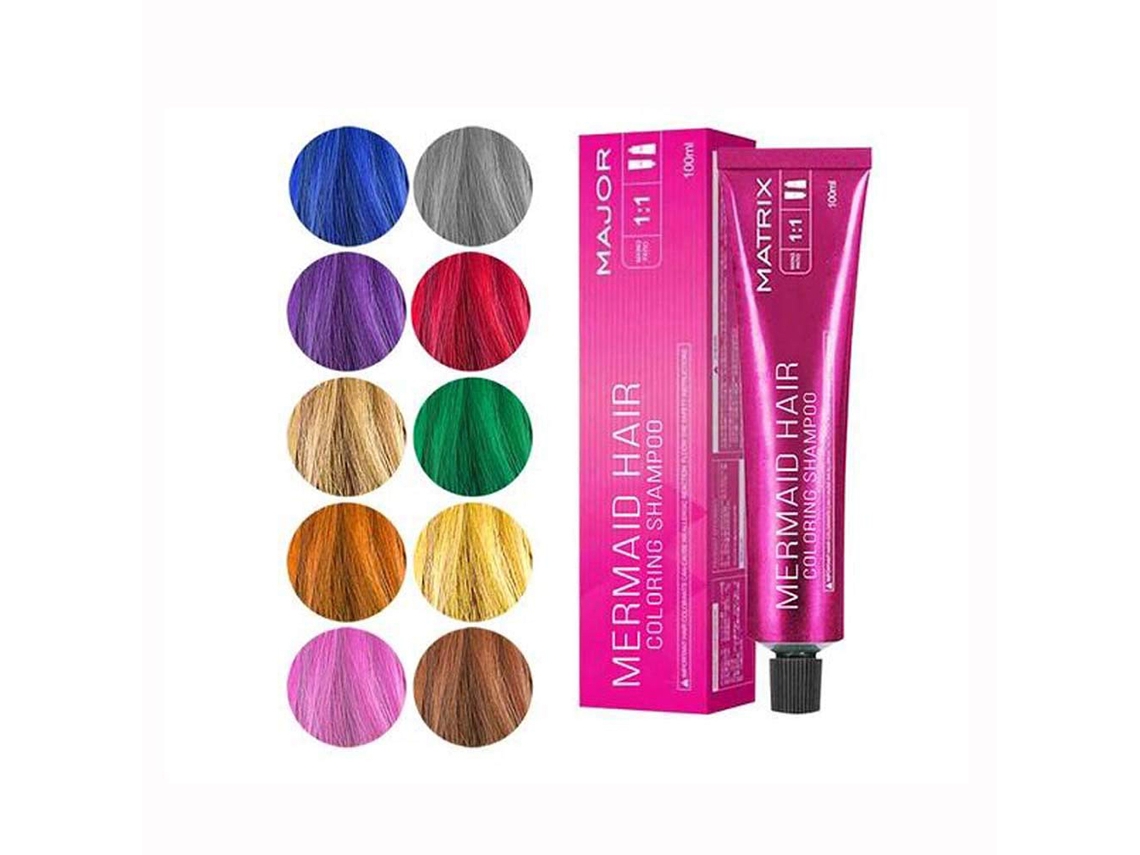 Crema De Coloración De Cabello Semi Permanente 100ml Tinte Cera Para Fiesta Cosplay Halloween