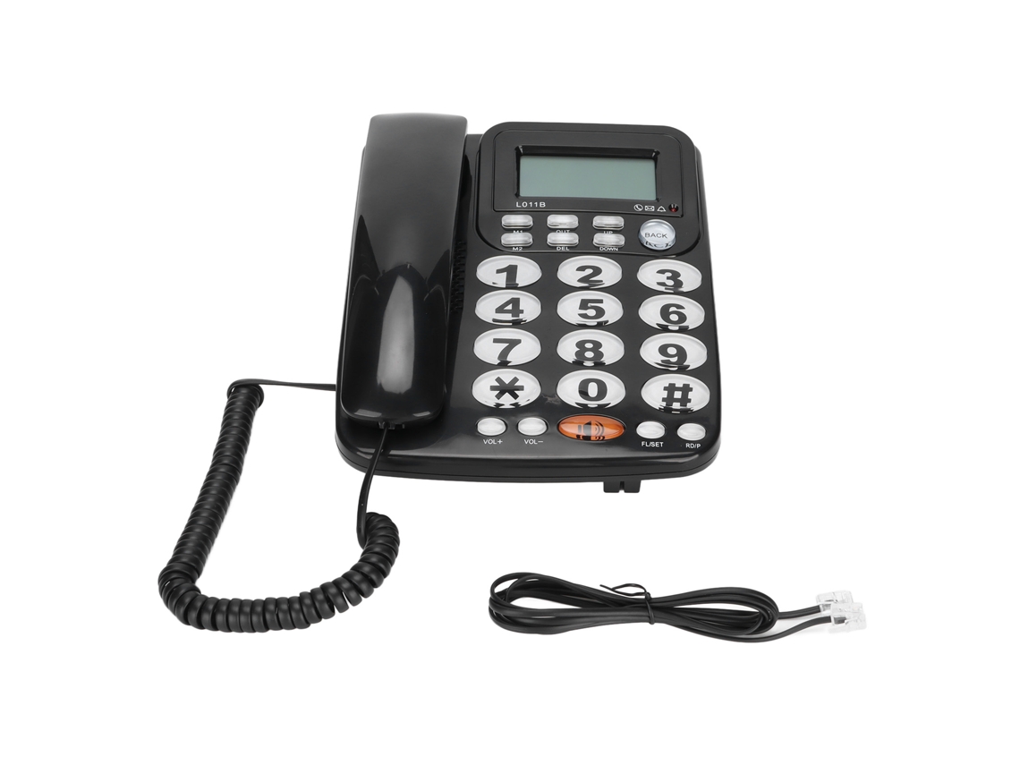 Teléfono Fijo De Escritorio Con Identificador De Llamadas, Botones Grandes Y Pantalla Inclinada Para El Hogar, La Oficina Y El Hotel.