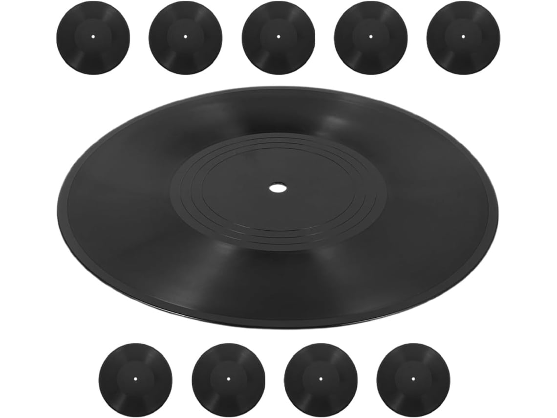 10 Discos Vinilo Plástico Negro Estilo Retro Fáciles Instalar Decorar Estudios Música Dormitorios Estética
