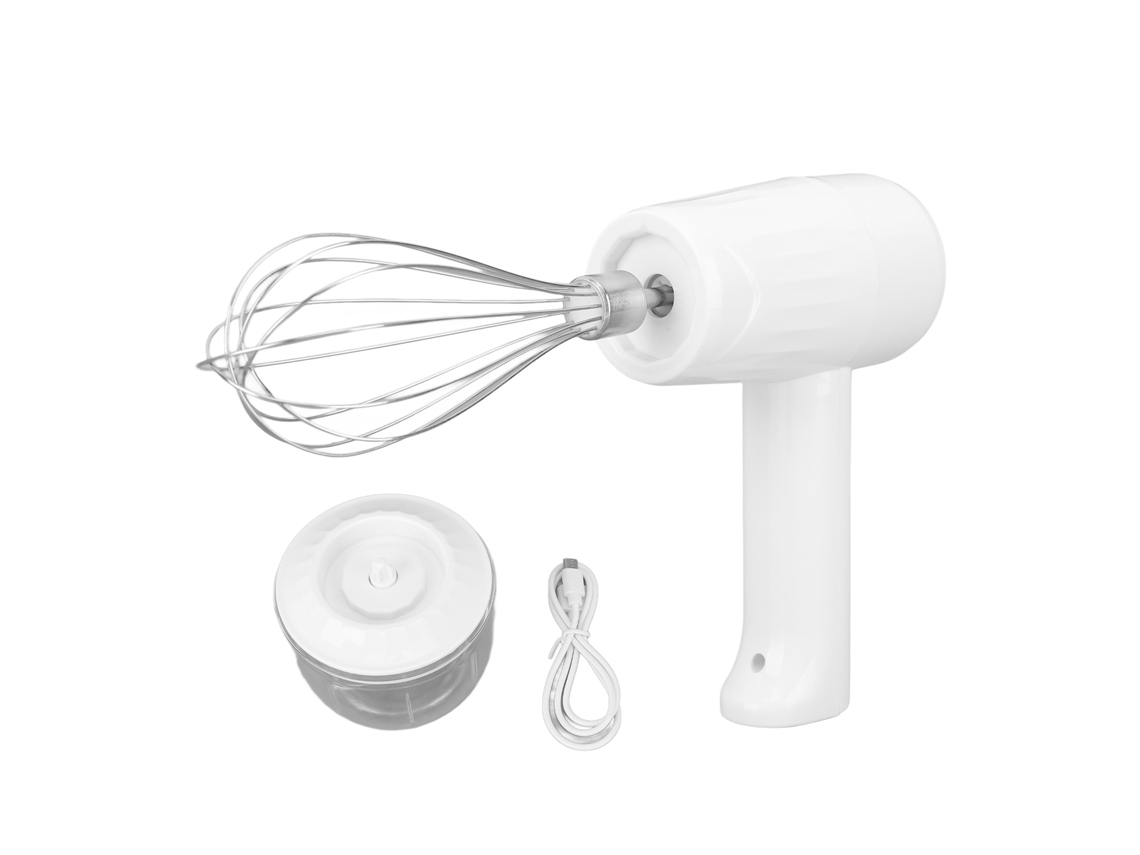 Batidora Eléctrica De Mano Con 3 Velocidades, Batidora De Huevos, Batidora De Crema Con Picadora, Recargable Por Usb.