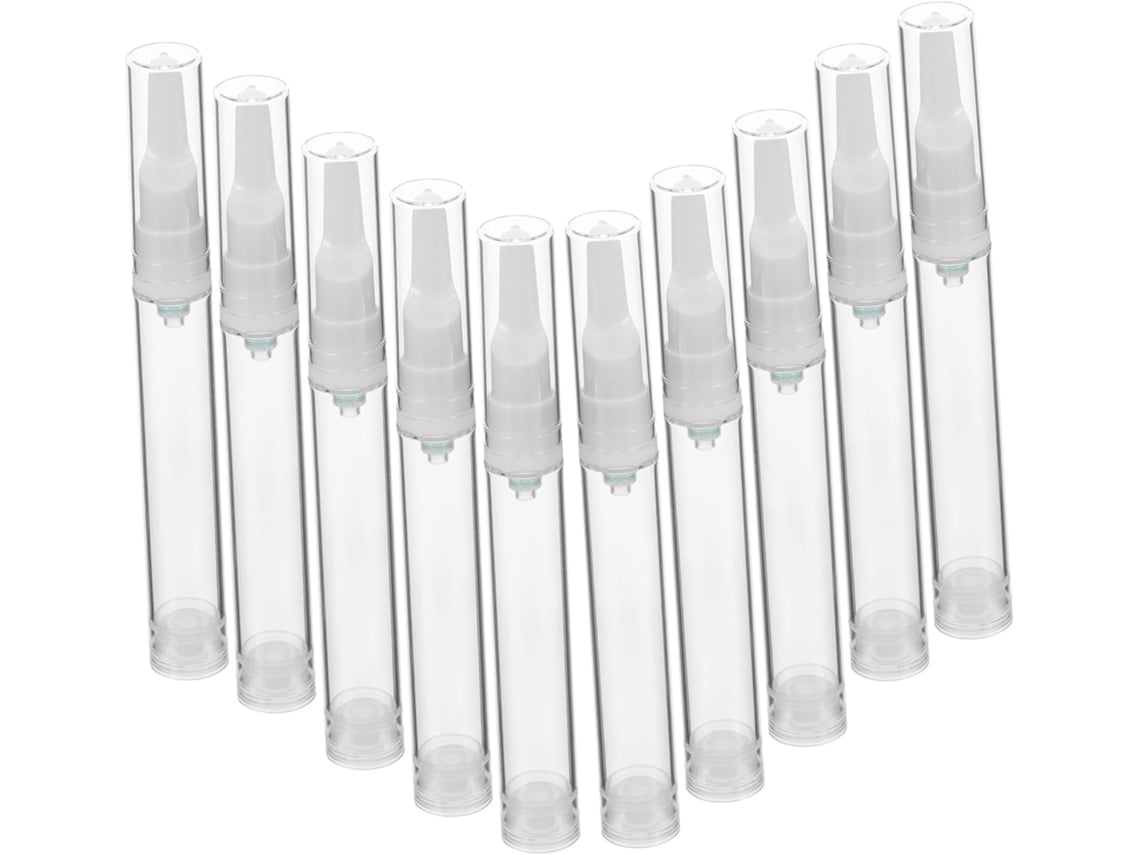 Paquete De 10 Frascos Con Bomba De Vacío Sin Aire Para Cremas Y Lociones, Recargables.