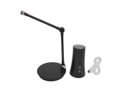 2026-lámpara De Escritorio Inalámbrica Led Con Control Táctil, Carga Magnética Y Proyección Rgb 3 Temperaturas De Color Negro