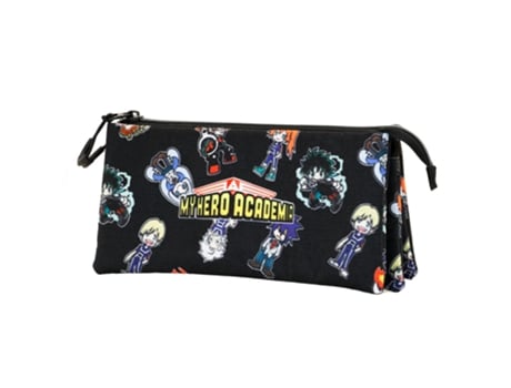 My Hero Academia Chibi Estuche Portatodo Triple ECO, Negro