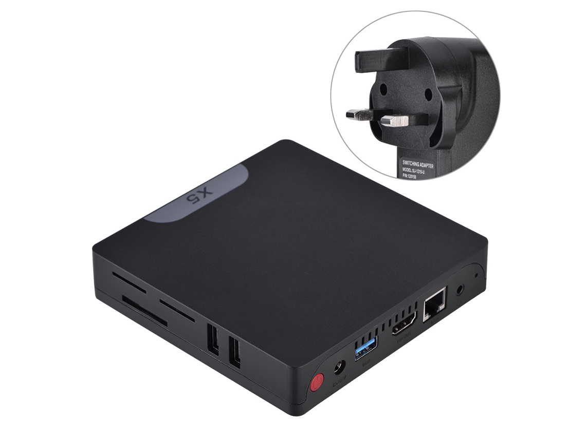Mini PC Atom X5 Z8350 con Bluetooth 4.0, Wifi, Windows 10/Android, 2 GB, 32 GB, color negro y dorado