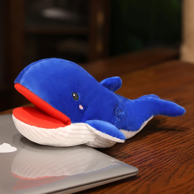 (ballena Azul 25-30cm) Peluche De Animal Marino, Apto Para Niños, Adultos Y Muñecas.