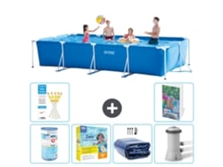 Intex Piscina Com Estrutura Retangular - 450x220x84 Cm - 7-peças S50