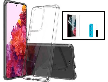 Kit Carcasa + Protector de Pantalla Samsung Galaxy S22 Ultra 5G GIFT4ME Transparente