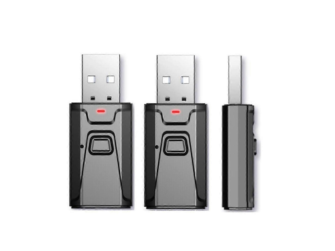 Paquete de 2 adaptadores de transmisor y receptor de audio USB Bluetooth 5.0 para TV, PC, automóvil y altavoces auxiliares Rosewell