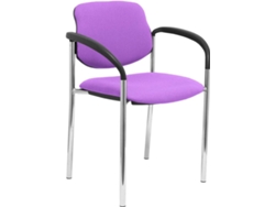 Silla de Confidente PIQUERAS Y CRESPO Villalgordo Lila y Chasis Cromo (Brazos)