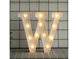 Letras Led Del Alfabeto Con Luz Blanca Cálida Para Decoración Del Hogar, Fiestas, Bares, Bodas O Festivales (w)